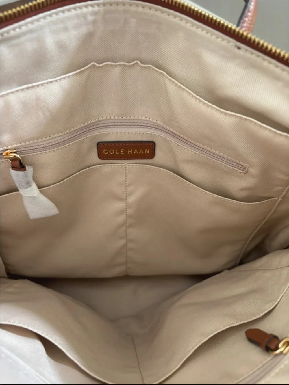 Cole Haan Colorblock Messenger Bag in Yellow, White and Brown